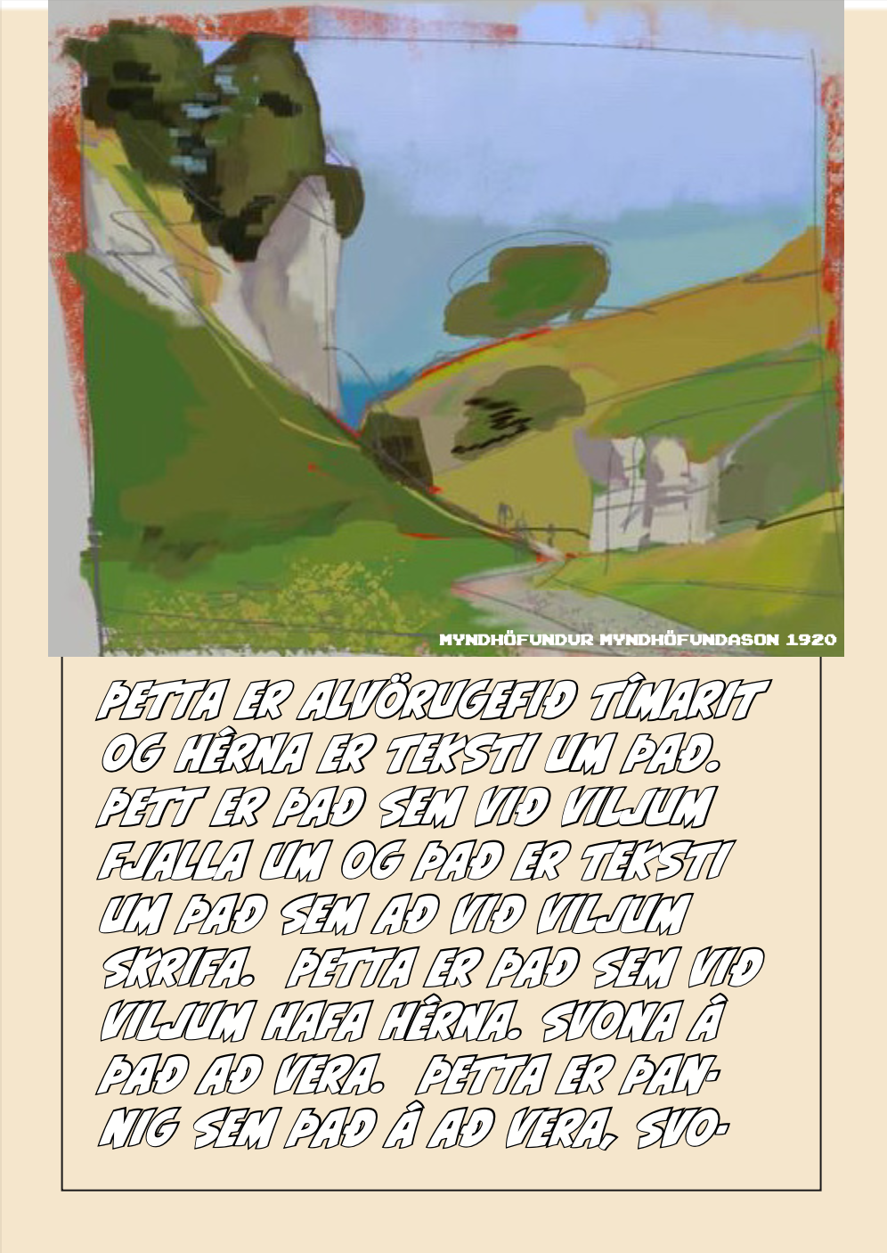 Gulleit mynd í mjúku ljósi