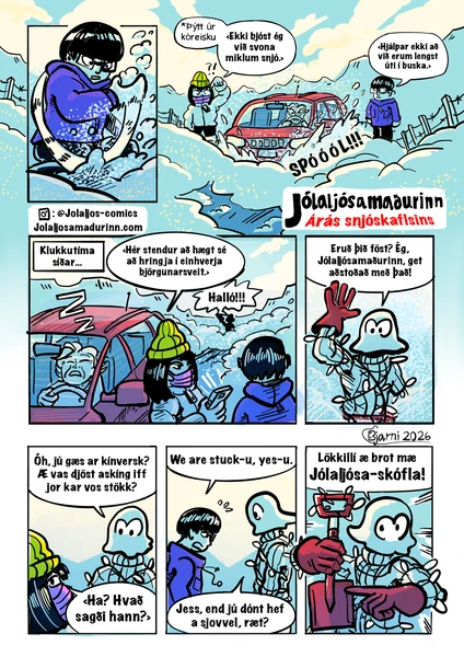 fyrsta síða: Árás snjóskaflsins