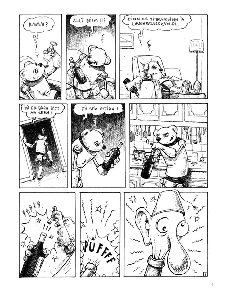 fyrsta síða: Teddy og vínandinn
