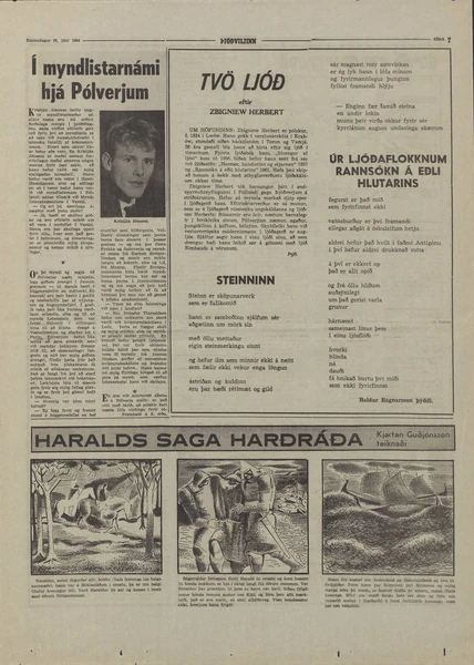 blaðsíða með verki: Haralds saga harðráða